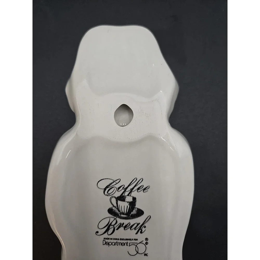 Department 56 Coffee Break Chef Spoon Rest Wall Decor Black White Decor W/‎ Box